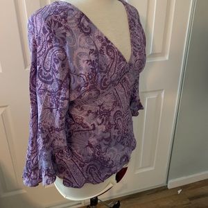 Plenty silk blouse with cape feature